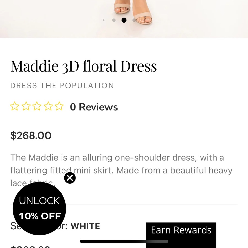🔥 HOST PICK 🔥 DRESS THE POPULATION Maddie 3D floral Dress size Small - Picture 5 of 8